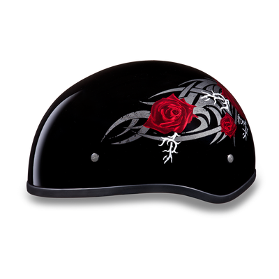 D.O.T. Daytona Skull Cap- W/ Rose